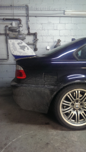 E46 M3 with Mitsubishi Evolution Rear Spoiler