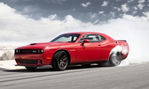 Red Challenger SRT Hellcat Burnout