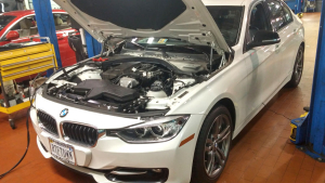 Josh's 2012 BMW 328i in Service Bay