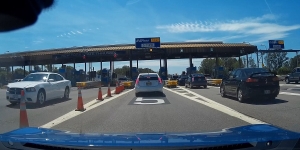 Highway toll booth