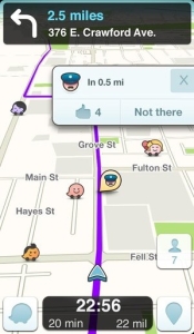 Waze police warning