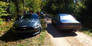 New Mustang and Old Escort