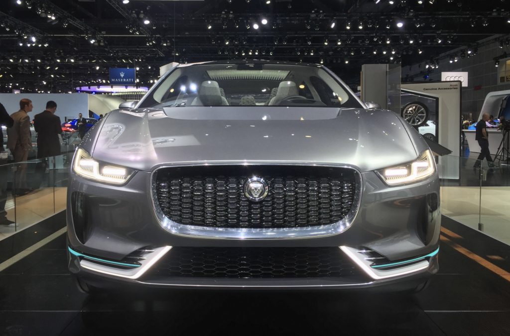 Front of the Jaguar I-Pace Concept at the 2016 LA Auto Show