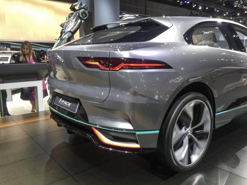 Passenger Rear Quarter View of the Jaguar I-Pace Concept at the 2016 LA Auto Show