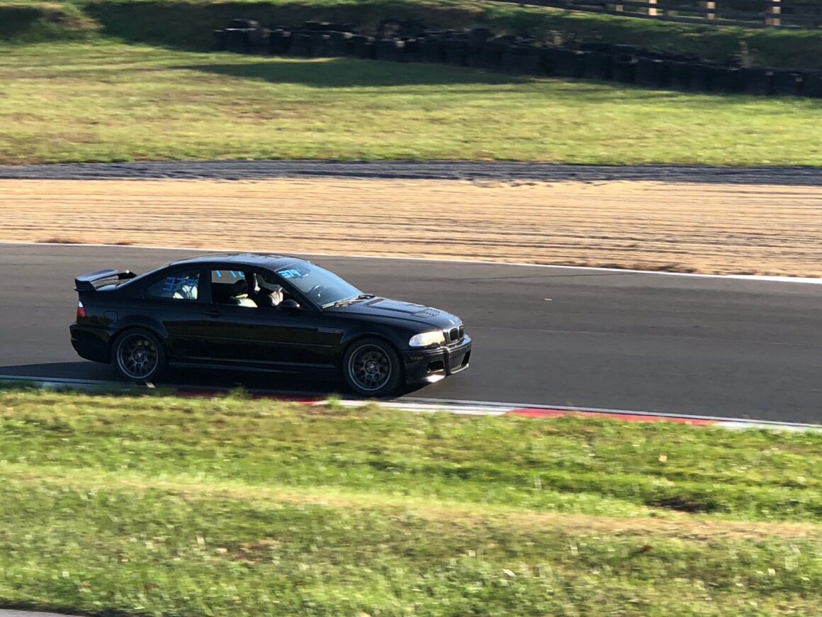 Jet Black E46 M3 on race track