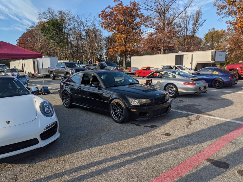 Josh's black E46 M3 and Kenny's 991 Turbo S