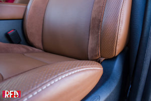 Leather interior of the 2017 Toyota Tundra 1794 Edition