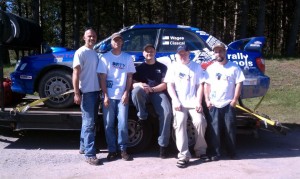 Eric Wages' rally service crew, Black River Stages 2011