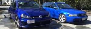 VW Gold R and Audi S4 Avant