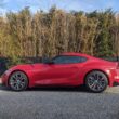 Red 2021 Toyota GR Supra 2.0 in front of bamboo