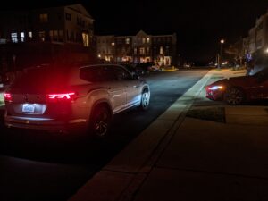 2021 VW Atlas SE R Line at night
